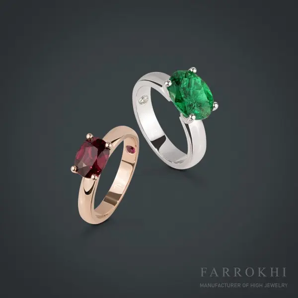 عکس انگشترهای طلای سفید و زرد - عکس انگشتر های لوکس فرخی