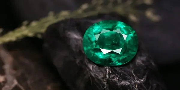 عکس زمرد کلمبیا با رنگ و شفافیت عالی که از معیار های اصلی کیفیت زمرد هستند