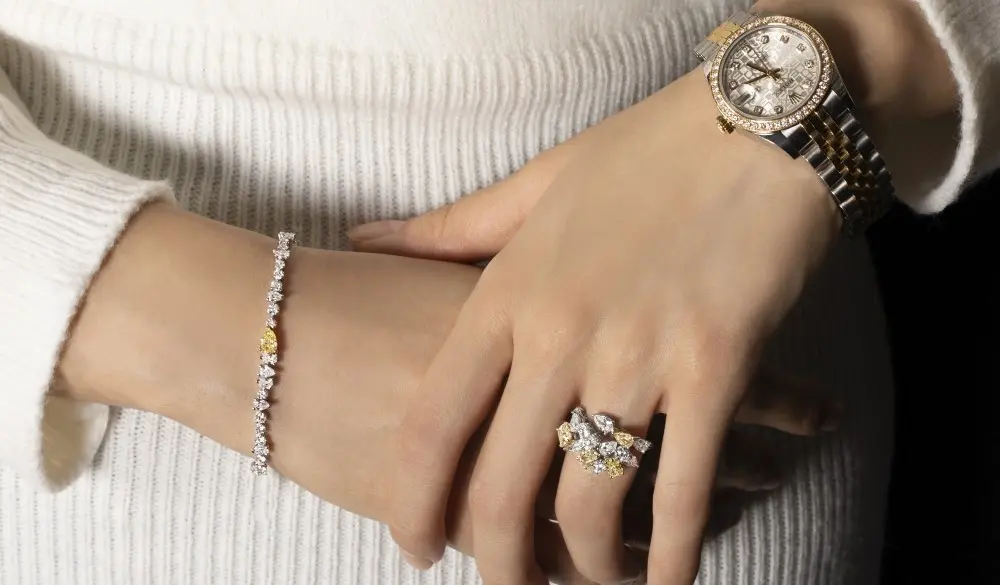 جواهرات کلاسیک فرخی - انگشتر، دستبند و ساعت کلاسیک زنانه