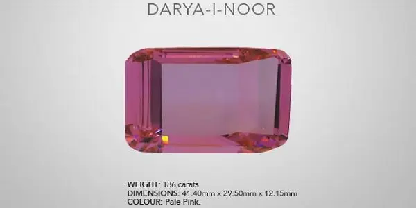 مشخصات و ویژگی های فیزیکی الماس دریای نور - عکس الماس دریای نور بدون قاب