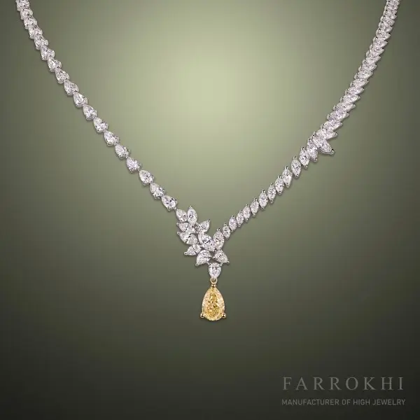 عکس گردنبند فرخی از مجموعه جواهرات خاص گالری فرخی