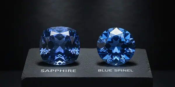 سنگ اسپینل آبی که به یاقوت کبود شباهت دارد