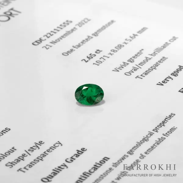 سنگ قیمتی اصل و با کیفیت به همراه شناسنامه معتبر از جواهری فرخی